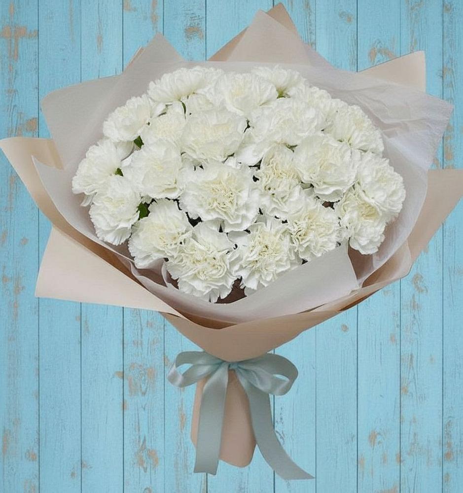 Букет цветов из: Гвоздики в ЗАТО Сибирском