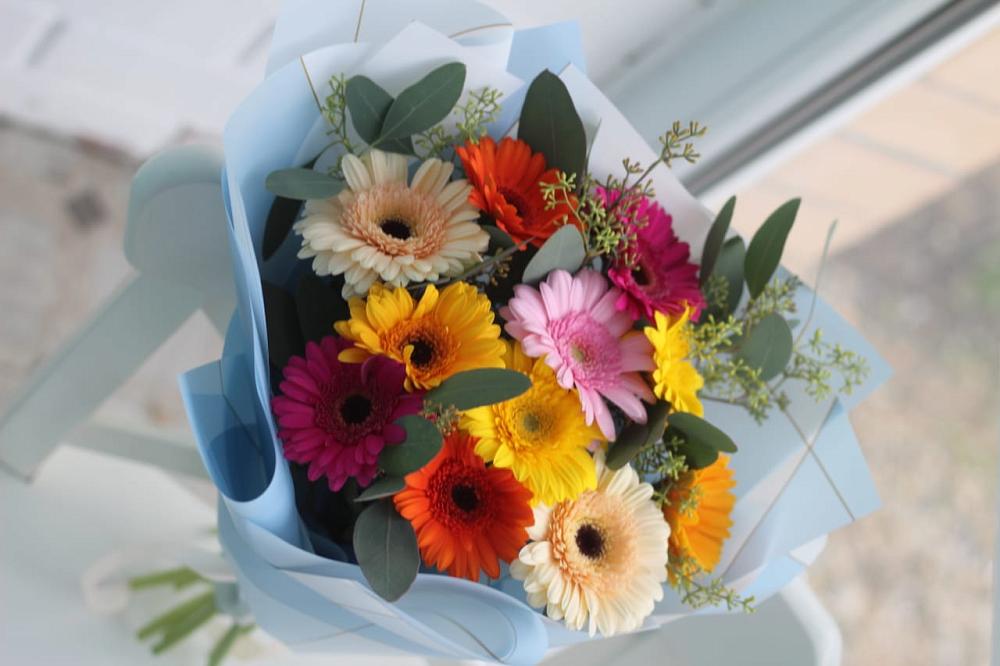 Букет цветов из: Герберы в ЗАТО Сибирском