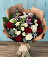 Букет цветов из:  Розы и Альстромерии в ЗАТО Сибирском