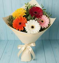Букет цветов из:  Герберы в ЗАТО Сибирском