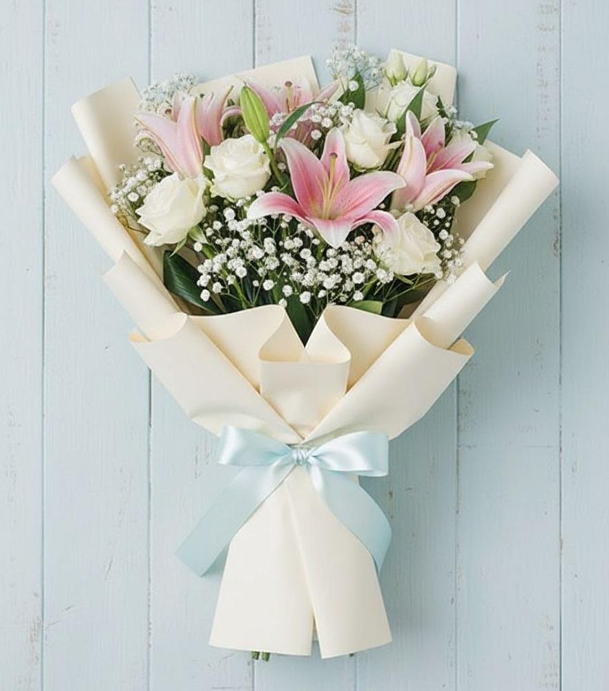 Букет цветов из: Лилии в ЗАТО Сибирском