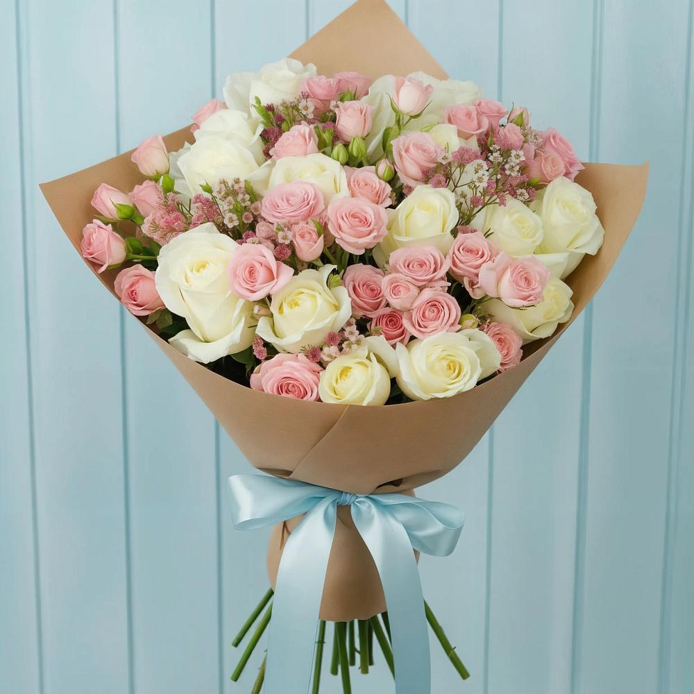 Букет цветов из: Розы в ЗАТО Сибирском