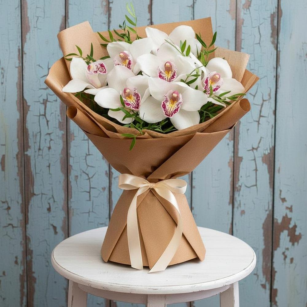 Букет цветов из: Орхидеи и Розы в ЗАТО Сибирском