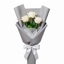 Букет 3 белые розы #REPLACE_PRED# ЗАТО Сибирском
