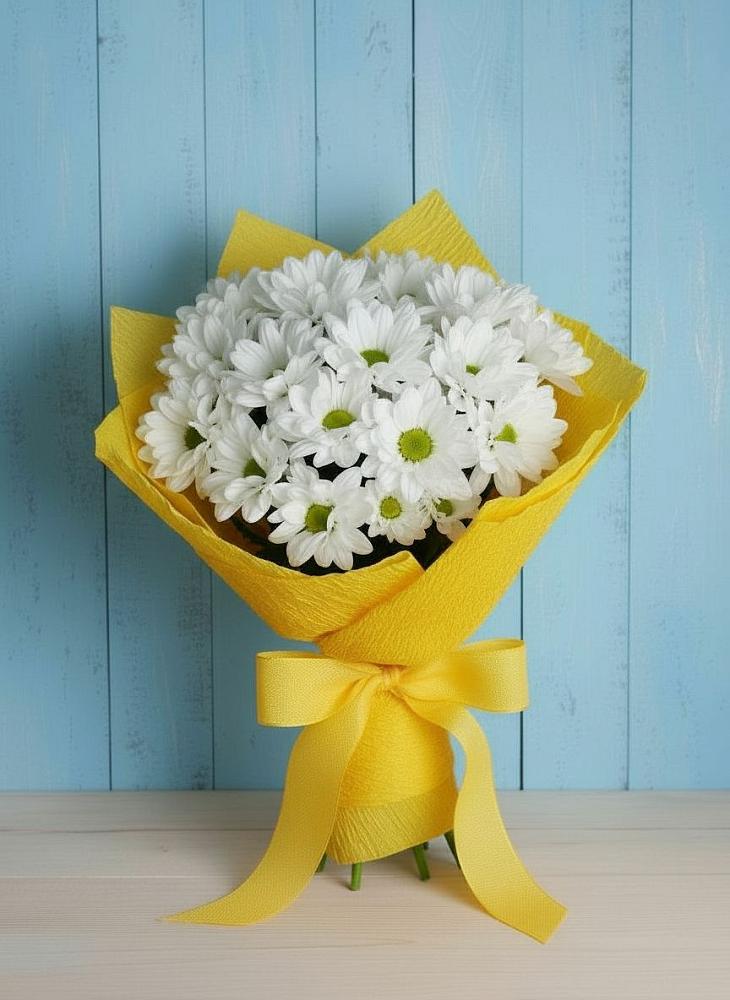Букет цветов из: Хризантемы в ЗАТО Сибирском