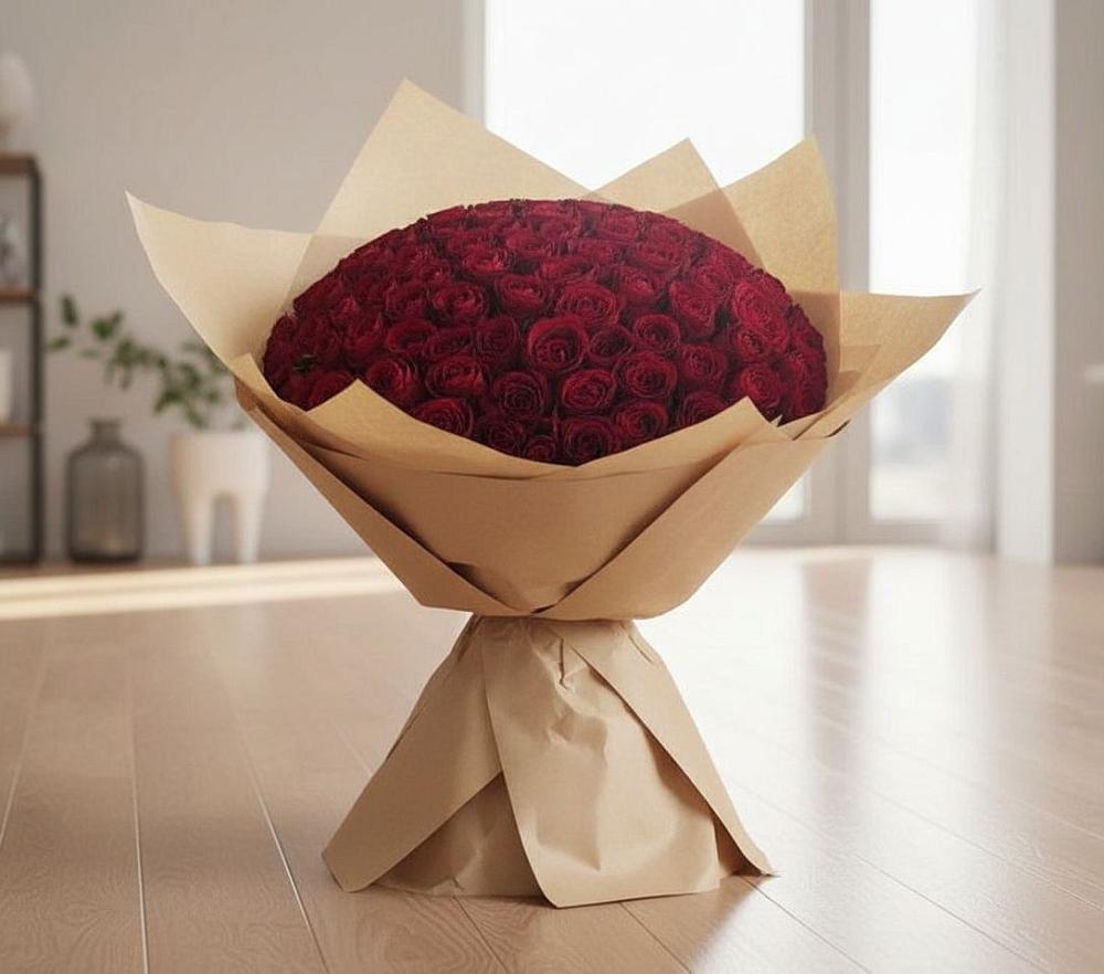 Букет 101 Красная роза в ЗАТО Сибирском