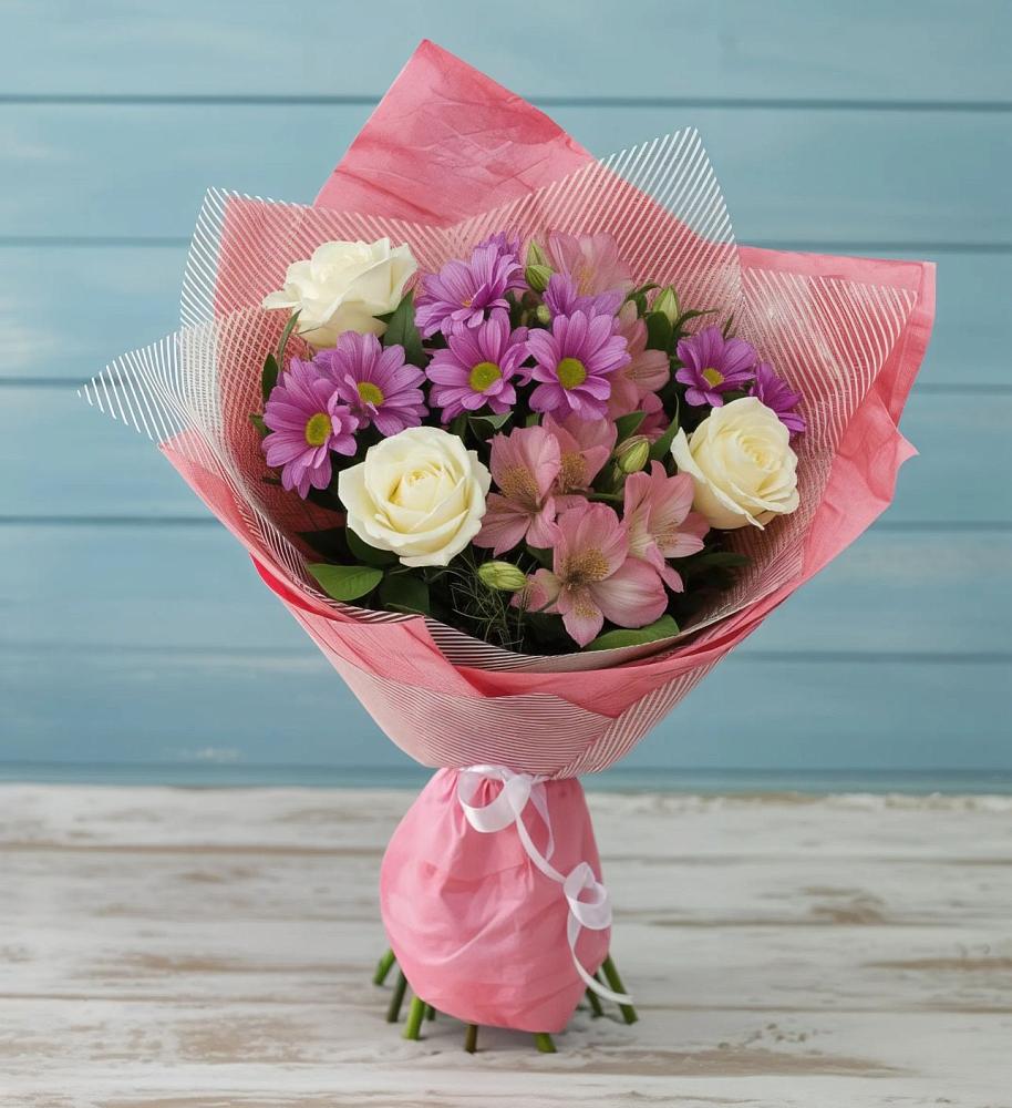 Букет цветов из: Герберы в ЗАТО Сибирском