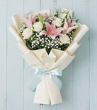 Букет цветов из:  Лилии в ЗАТО Сибирском